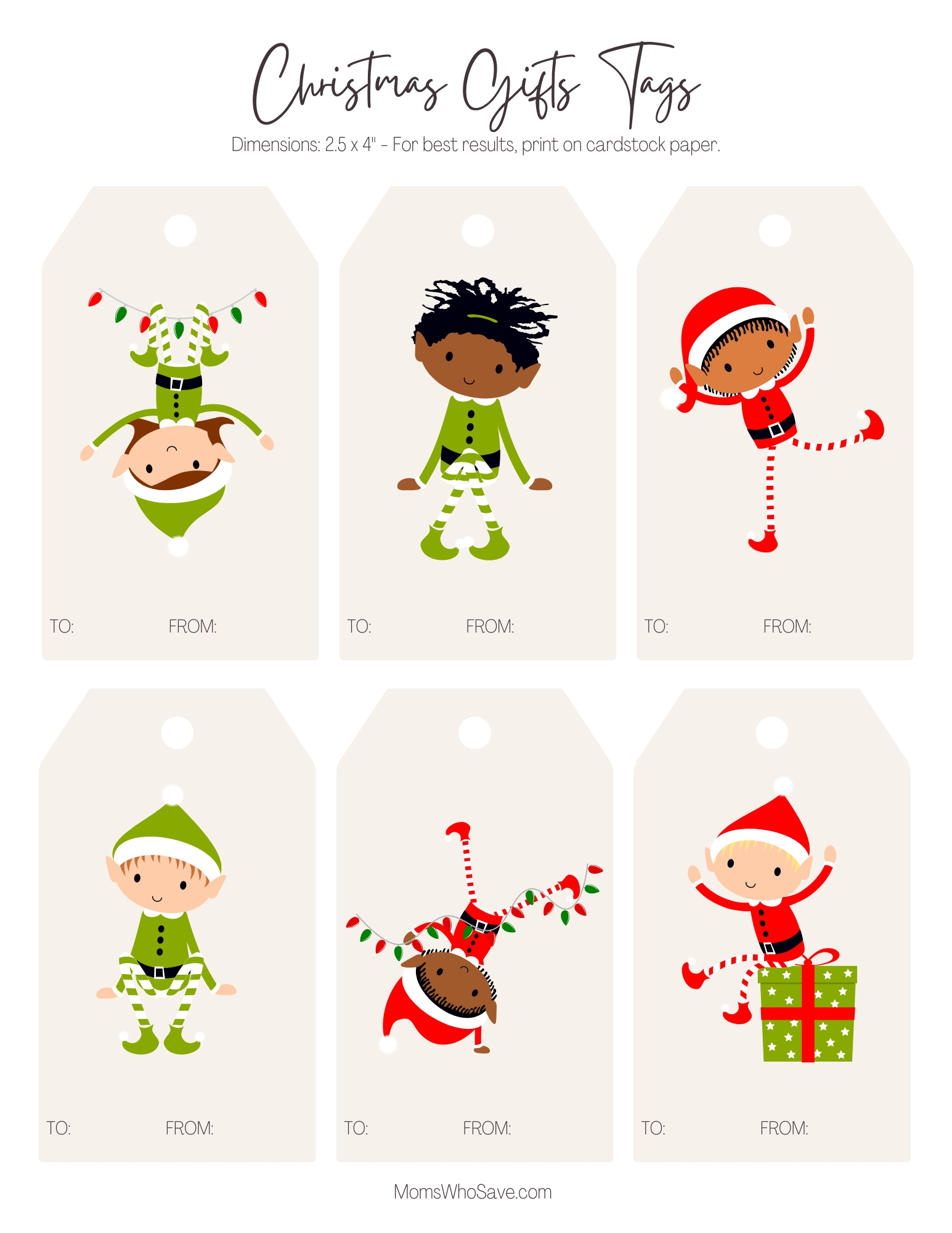 Festive (and Free) Printable Holiday Gift Tags For All Your Christmas ...