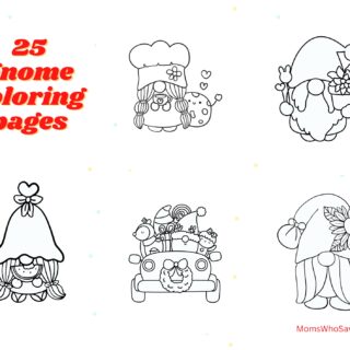 25 Cute Gnomes Coloring Pages (Free Printables)