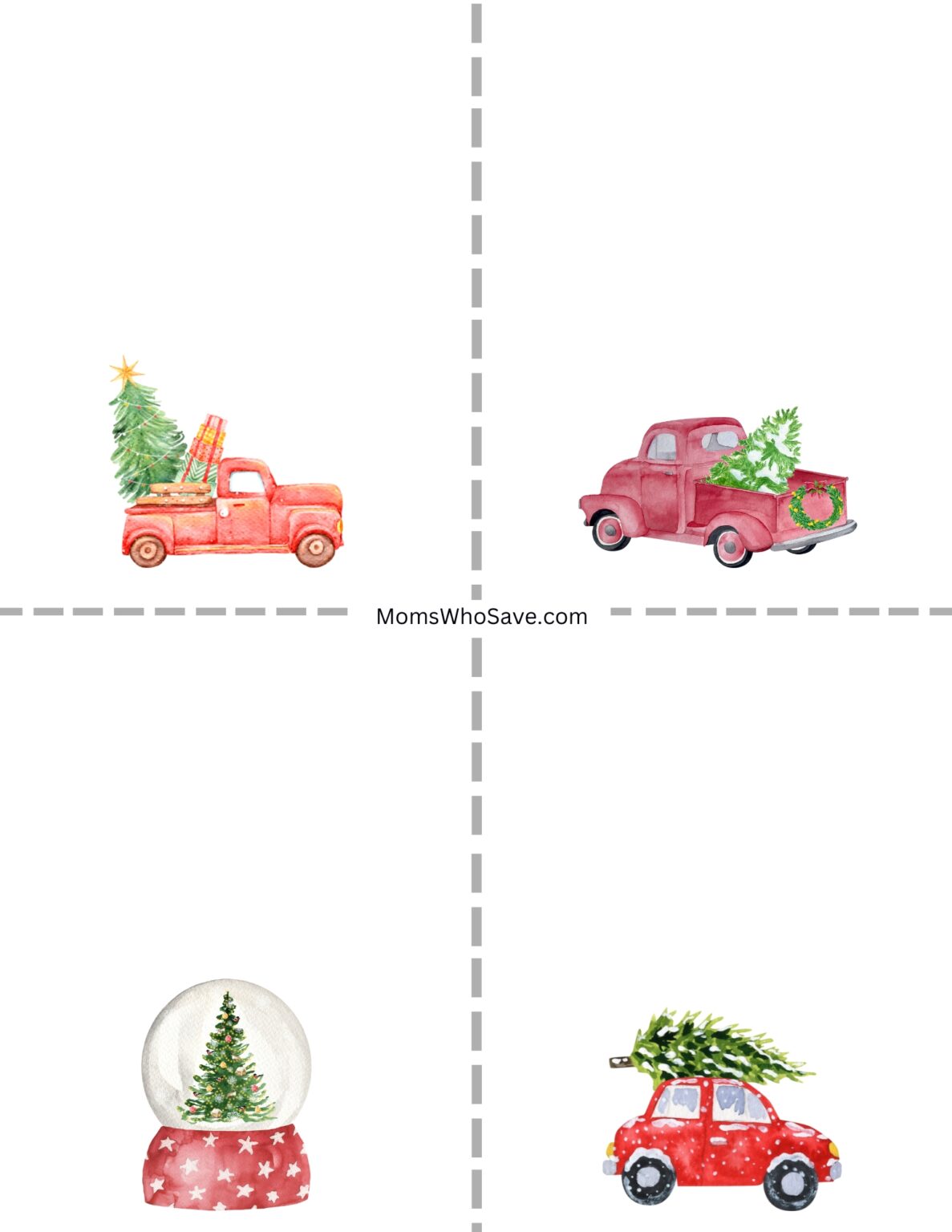 Free Printable Christmas Place Cards (10 Pages Of Designs ...