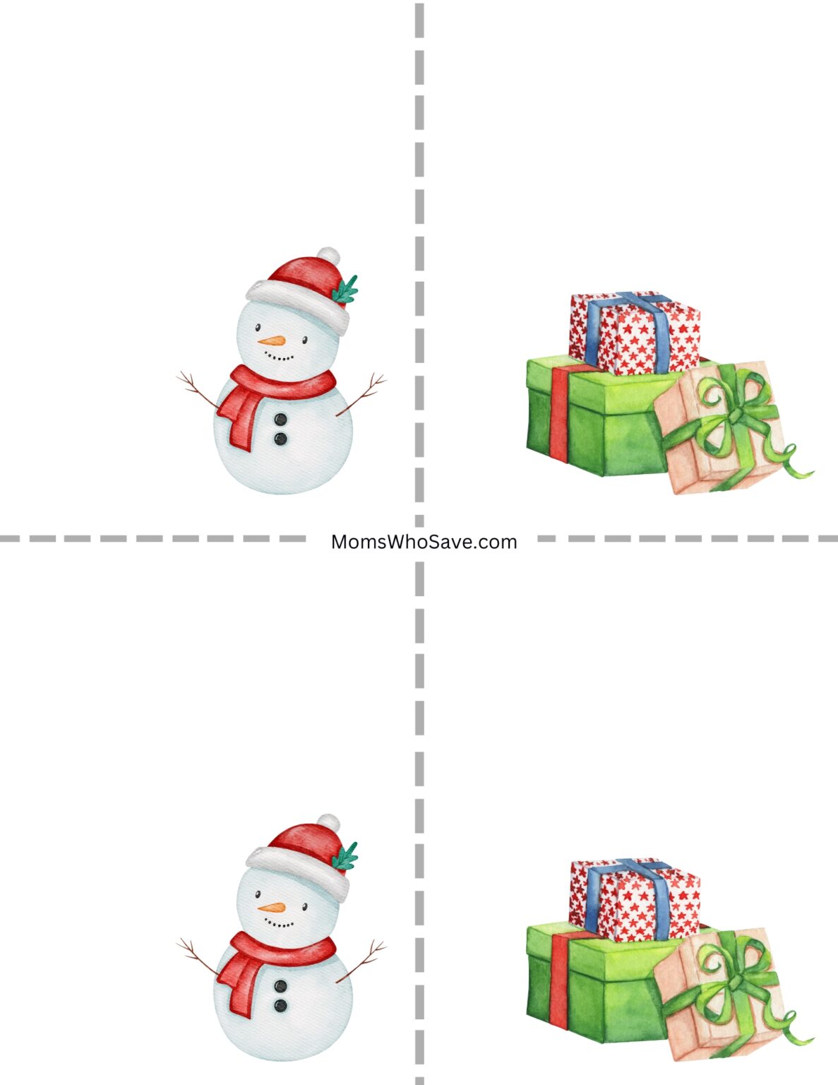 Free Printable Christmas Place Cards (10 Pages Of Designs ...
