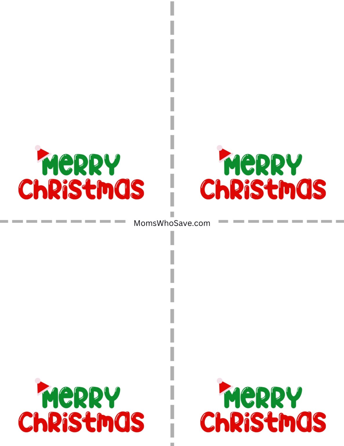 Free Printable Christmas Place Cards (10 Pages Of Designs ...