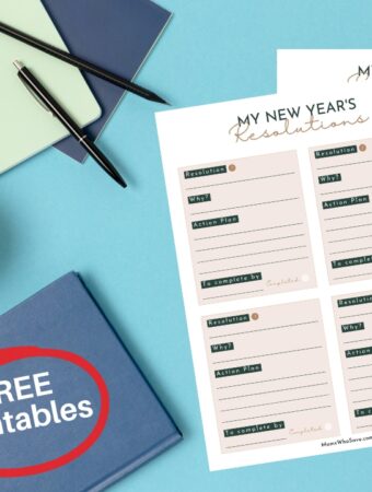 Free New Year's Resolutions Printables