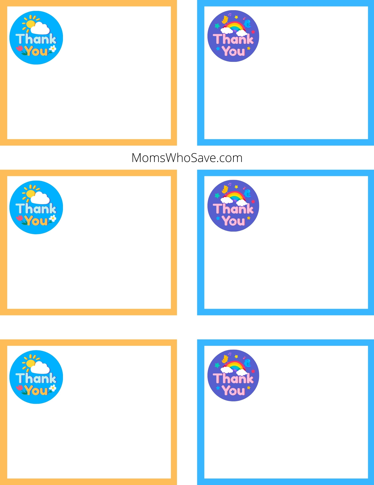 Free Printable Thank You Tags For Birthdays (5 Designs, Perfect For ...