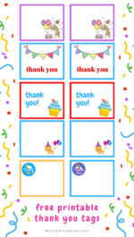 Free Printable Thank You Tags For Birthdays (5 Designs, Perfect For ...