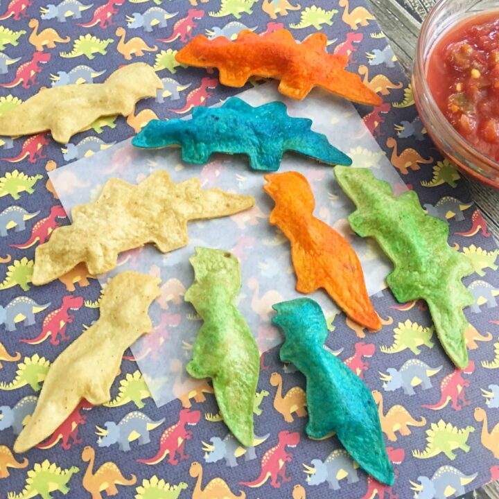 32 Fun DIY Ideas for a Dinosaur-Themed Birthday Party 2 Image for Kid Snack: Dino Chips
