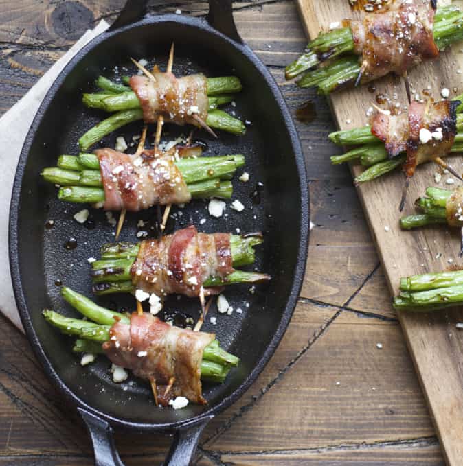 grilled bacon wrapped green beans1