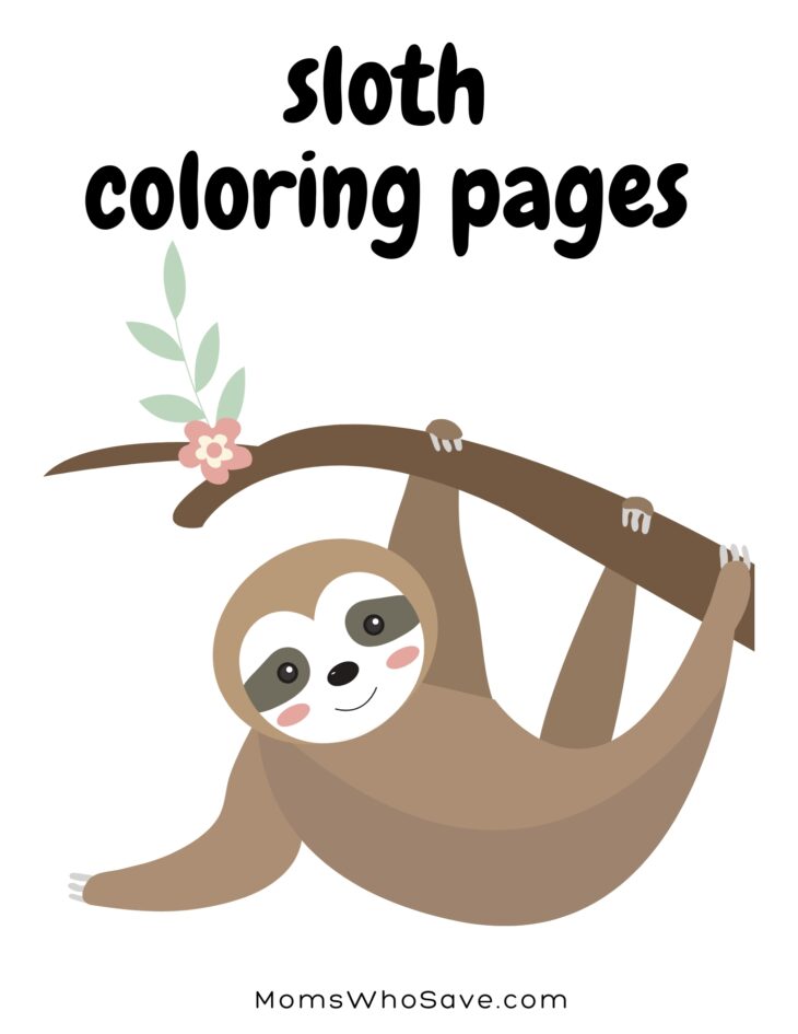 free sloth coloring pages