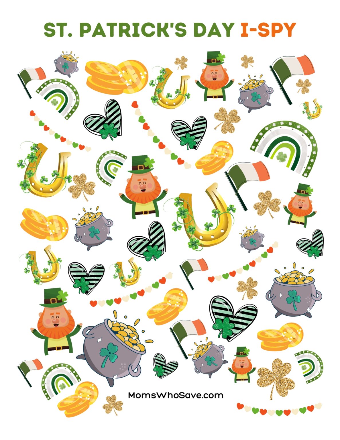 St. Patrick's Day I Spy Game: Free Printable | MomsWhoSave.com
