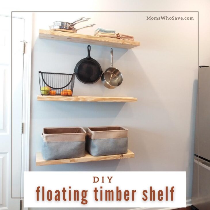 DIY Floating Timber Shelf