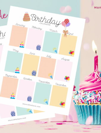 Perpetual Birthday Calendar Page Printable