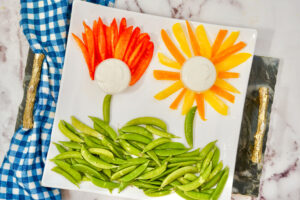 Easy-to-Make Flower Veggie Tray
