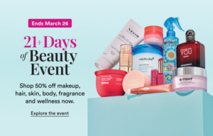 ulta 21 days of beauty event