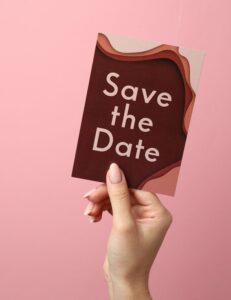 save the date card