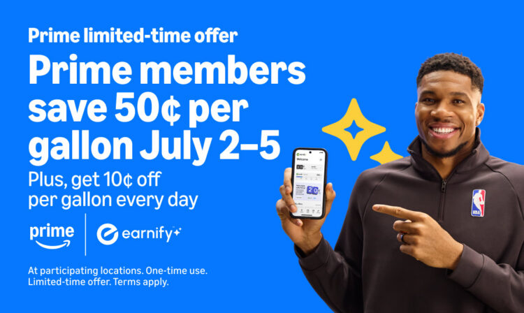 Amazon Prime Members: Save 50¢ a Gallon on Gas This Holiday Weekend 1 amazon gas deal