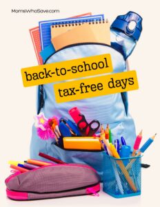 back-to-school tax-free days