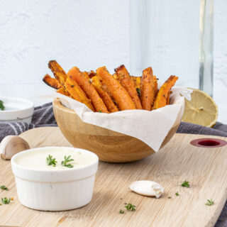 Spicy Cajun Air Fryer Carrots With Aioli