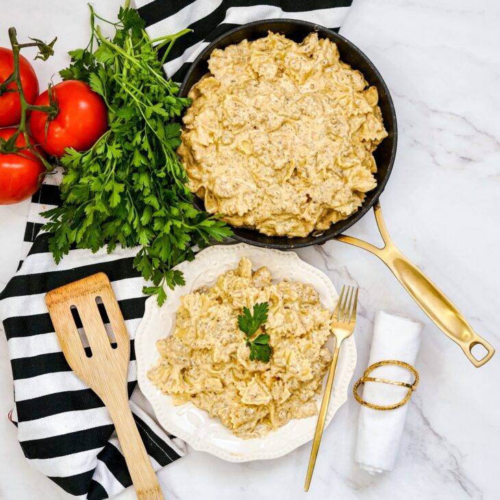 15 of Our Favorite Quick and Easy Weeknight Dinners 9 Image for One-Pan Cheeseburger Pasta