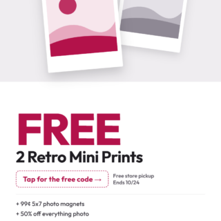 Photo Freebie, 99¢ Photo Magnets + 50% Off Everything at Walgreens Photo (Ends 10/24)